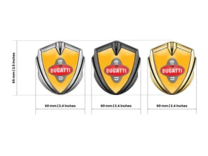 Bugatti 3D Emblem Abzeichen Sportlicher Stil Hochwertig 3D